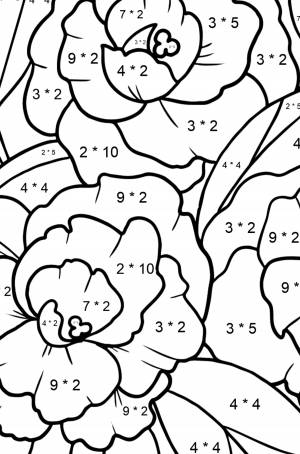 Раскраска Пионы для детей ♥ Онлайн и !