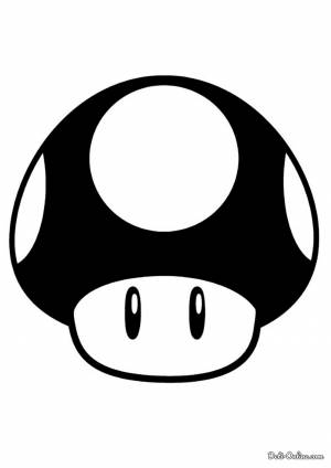 Раскраска Гриб Марио