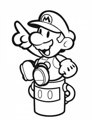 Раскраска Марио   в формате