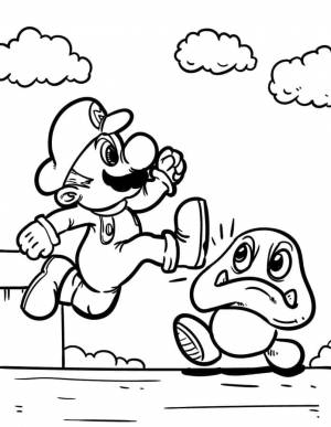 Раскраска Марио