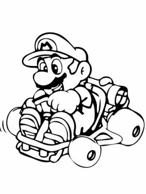 Раскраска Марио   в формате