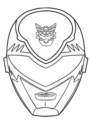 Раскраска Могучие Рейнджеры Маска