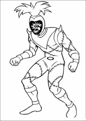 Раскраска Могучие Рейнджеры  и