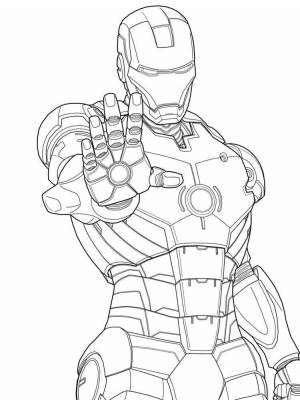 IRON MAN COLORING BOOK Page