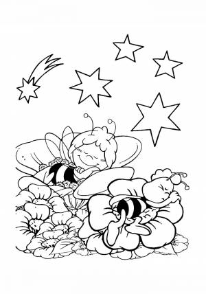 Раскраски для девочек пчелка Майя