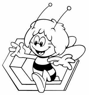 Раскраска приключения пчелки Майи