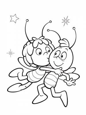 Раскраски Пчелка Майя   в формате
