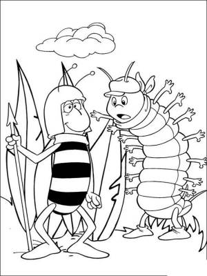 Раскраски Пчелка Майя