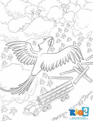 Раскраска Рио 2 Голубчик