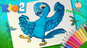 Рио 2 Раскраски Для Детей Раскраска Для Маленьких попугай Умничка
