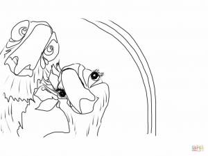 Раскраска Голубчик и Жемчужинка из мультфильма «Рио»