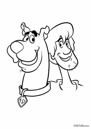 Раскраска Скуби-Ду и Шэгги