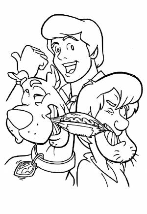 Раскраска Скуби-Ду Гамбургер