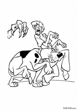 Раскраска Скуби-Ду и Шэгги крадутся