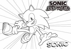 Раскраска «Персонаж Соник Икс»