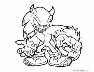 Sonic Unleashed» раскраска для детей