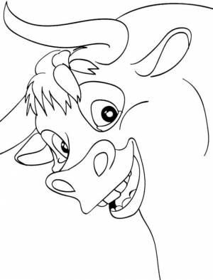 Раскраска Улыбчивый Фердинанд