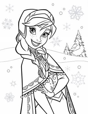 Раскраска Анна, сестра Эльзы