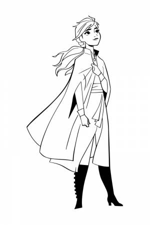 Раскраска Анна из Холодное сердце 2