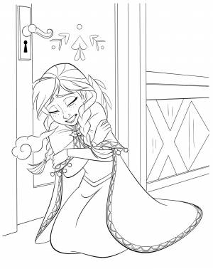 Раскраска Анна замерзла