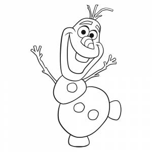 Раскраска Олаф из Холодного сердца
