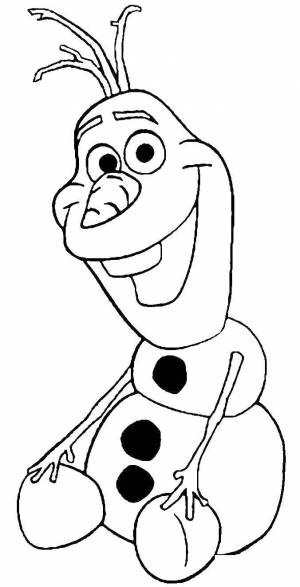 Раскраски Раскраска Снеговик олаф раскраски холодное сердце