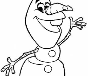 Холодное сердце олаф раскраска