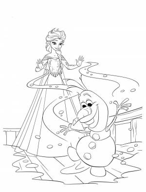 Раскраски Эльза, Раскраска Эльза из мультфильма холодное сердце раскраски холодное сердце