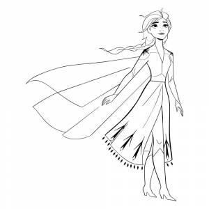 Раскраска Принцесса Эльза