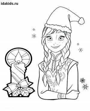 Раскраски Эльза и Анна Холодное Сердце