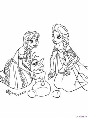 раскраска холодное сердце 9