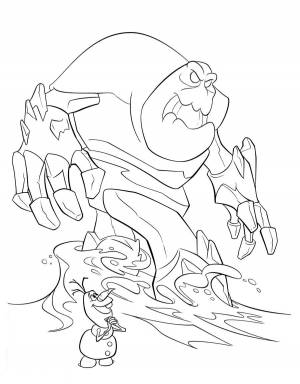 Раскраска Холодное сердце  картинку для детей