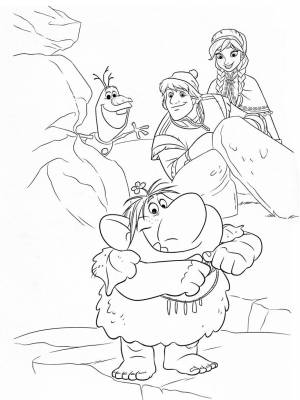 Раскраска Холодное сердце картинка на листе