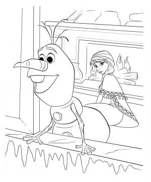 Картинка Холодное сердце раскраска  онлайн