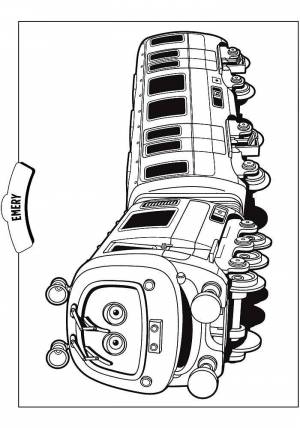 Раскраски Раскраска Чаггингтон веселый паровозик емери