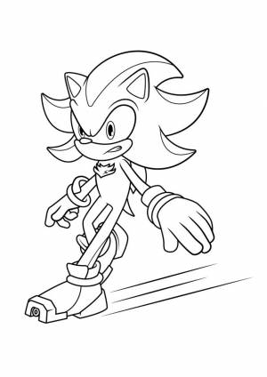 Раскраска Злой Ёж Шэдоу