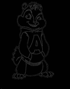 Pаскраска Элвин и бурундуки 128285