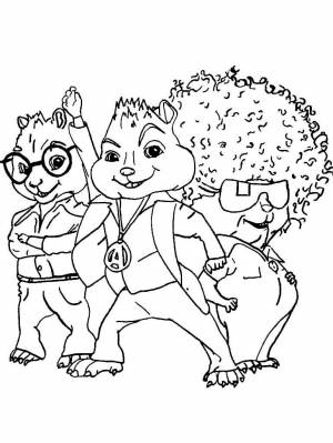 Раскраски Элвин и Бурундуки   в формате