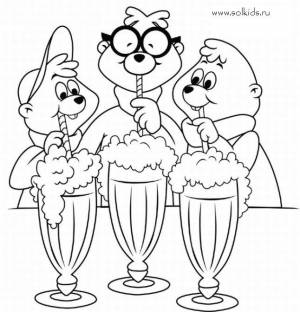 Раскраска Элвин и бурундуки