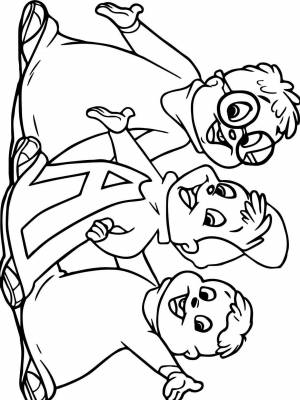 Картинка Элвин и Бурундуки раскраска