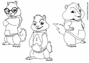 Раскраски Элвин и бурундуки