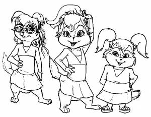 Раскраска элвин и бурундуки