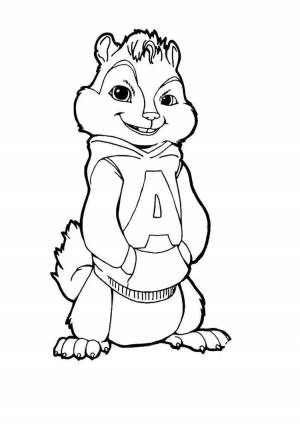 Раскраски, Раскраска Элвин и бурундуки