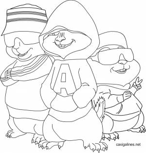 Pаскраска Элвин и бурундуки 128298