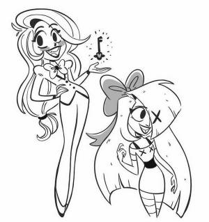 Раскраска отель хазбин