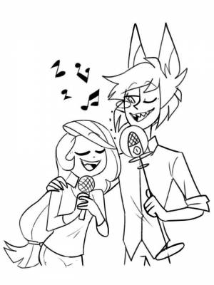 Раскраска Отель Хазбин