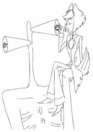 Раскраска Сиреноголовый и Аластор