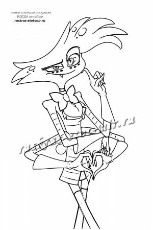 Скачать  раскраски Отель Хазбин