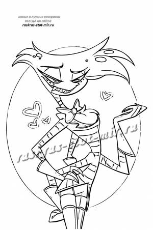 Скачать  раскраски Отель Хазбин