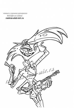 Скачать  раскраски Отель Хазбин